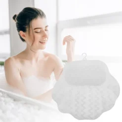 Unique Bargains Shell Shape Bath Pillow 16.93"x15.75"x2.36" White 1 Pc -UNIQUE BARGAIN Shop GUEST 65f05e5b 9793 41d6 9c69 93ca40443c78