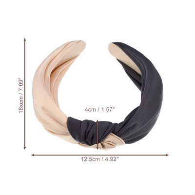 Unique Bargains Women's Top Knotted Fashion Elastic Wide Headband Pink Gray 1 Pc 3 Unique Bargains Women's Top Knotted Fashion Elastic Wide Headband Pink Gray 1 Pc - Image 3