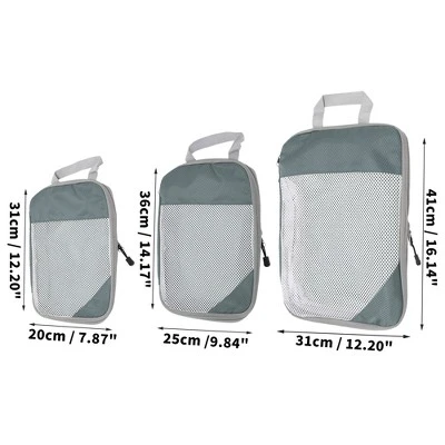 Unique Bargains Luggage Organizer Travel Bags For Travel Gray 1 Set 2 Unique Bargains Luggage Organizer Travel Bags For Travel Gray 1 Set - Image 2