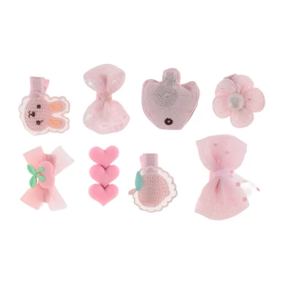 Unique Bargains Girl's Cute Fish Flower Style Hair Clips Pink 8 Pcs 3 Unique Bargains Girl's Cute Fish Flower Style Hair Clips Pink 8 Pcs - Image 3