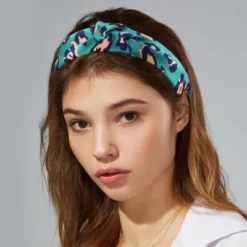 Unique Bargains Women's Leopard Pattern Knotted Headbands 1Pc