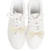 Unique Bargains Bow Style 3 Shoelace Charms White 1 Pair