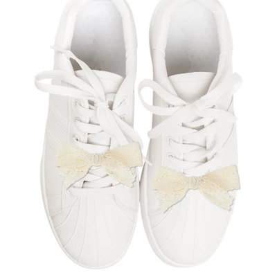 Unique Bargains Bow Style 3 Shoelace Charms White 1 Pair 1 Unique Bargains Bow Style 3 Shoelace Charms White 1 Pair