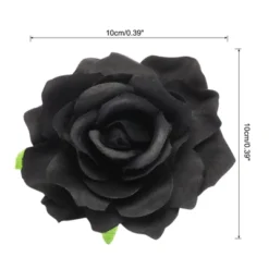 Unique Bargains Soft Fabric Weddings Party Women Rose Flower Hair Clips