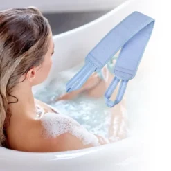 Unique Bargains Double Side Body Scrub Towel 22.83"x3.54" 1 Pc