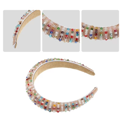 Unique Bargains Crystal Headband Rhinestone Hairband For Women Multicolour 1.2 Inch Wide 1Pcs 2 Unique Bargains Crystal Headband Rhinestone Hairband For Women Multicolour 1.2 Inch Wide 1Pcs - Image 2