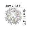 Unique Bargains Women's Round Rhinestone Shoe Buckle 1.57"x1.57" Silver Tone 2 Pcs