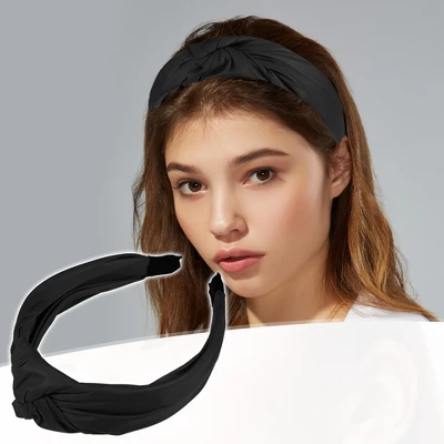Unique Bargains Women's Faux Leather Knotted Headband 1.57 Inch Wide 1 Pc 1 Unique Bargains Women's Faux Leather Knotted Headband 1.57 Inch Wide 1 Pc
