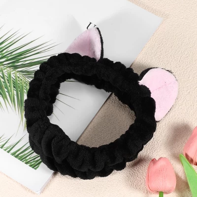 Unique Bargains Women's Cat Ears Headbands Silicone Facial Cleansing Brush Black Green 2Pcs 5 Unique Bargains Women's Cat Ears Headbands Silicone Facial Cleansing Brush Black Green 2Pcs - Image 5