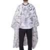 Unique Bargains All Print Hair Cut Barber Cape Black White 1 Pc