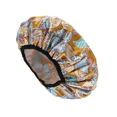 Unique Bargains Women's Leaves Bath Cap 1 Pc 4 Unique Bargains Women's Leaves Bath Cap 1 Pc - Image 4