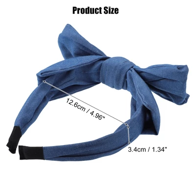 Unique Bargains Women's Double Bow Knot Fashion Headband 1.34 Inch Wide 1 Pc 3 Unique Bargains Women's Double Bow Knot Fashion Headband 1.34 Inch Wide 1 Pc - Image 3
