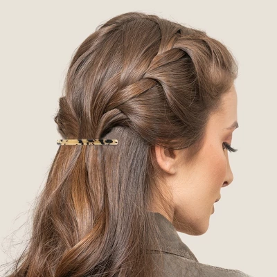 Unique Bargains Women's Tortoise Shell French Hair Barrettes Amber Brown 2 Pcs 2 Unique Bargains Women's Tortoise Shell French Hair Barrettes Amber Brown 2 Pcs - Image 2