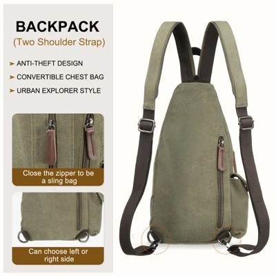 Unique Bargains Waterpoof Anti-Theft Casual Crossbody Backpack For Outdoor 5 Unique Bargains Waterpoof Anti-Theft Casual Crossbody Backpack For Outdoor - Image 5