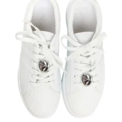 Unique Bargains Novelty Letter Plate Shoelace Charms Silver Tone 1 Pair