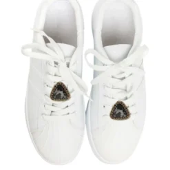 Unique Bargains Triangle Shoelace Charms Dark Grey 1 Pair