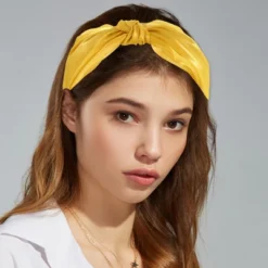 Unique Bargains Women's Fashion Non-Slip Knotted Silky Headband 1 Pc