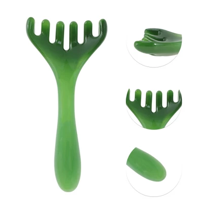Unique Bargains Antler-shaped Head Massage Comb Green 1 Pc 2 Unique Bargains Antler-shaped Head Massage Comb Green 1 Pc - Image 2