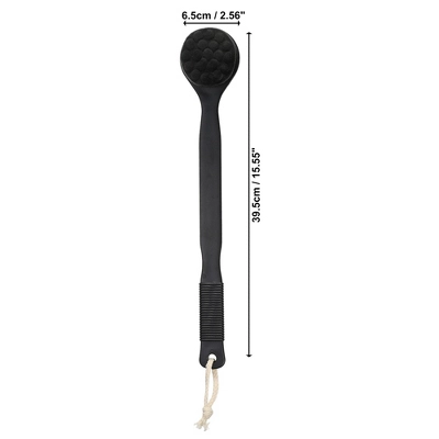 Unique Bargains Long Handle Bath Brush For Shower 15.55" Length Black 1 Pc 3 Unique Bargains Long Handle Bath Brush For Shower 15.55" Length Black 1 Pc - Image 3