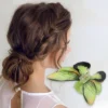 Unique Bargains Women's Butterfly Hair Clips 4.13"x3.58"x1.57" Green Black 1 Pc