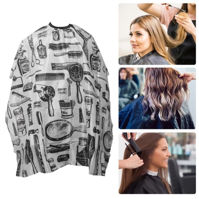 Unique Bargains Fashion Hair Cutting Cape With Brush 55.12"x46.06" 1 Set 4 Unique Bargains Fashion Hair Cutting Cape With Brush 55.12"x46.06" 1 Set - Image 4