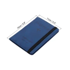 Unique Bargains PU Leather RFID Blocking Credit Card Passport Wallet 5.9" X 4.3"