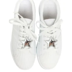 Unique Bargains Five-pointed Star Shoelace Charms Silver Tone 1 Pair