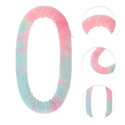 Unique Bargains Women's Tie-dye Hair Rollers 11.42"x5.31" Pink White 1pc 2 Unique Bargains Women's Tie-dye Hair Rollers 11.42"x5.31" Pink White 1pc - Image 2