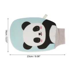 Unique Bargains Silly Panda Shower Gloves For Bathroom 9.06"x5.51" Blue 1 Pc