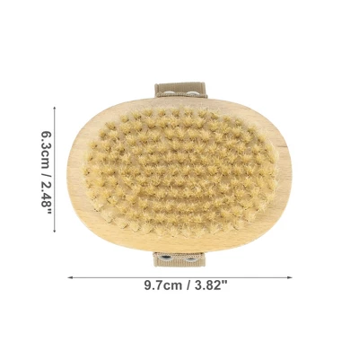 Unique Bargains Bathroom Oval Bath Brush 3.82"x2.48" Yellow 1 Pc 3 Unique Bargains Bathroom Oval Bath Brush 3.82"x2.48" Yellow 1 Pc - Image 3