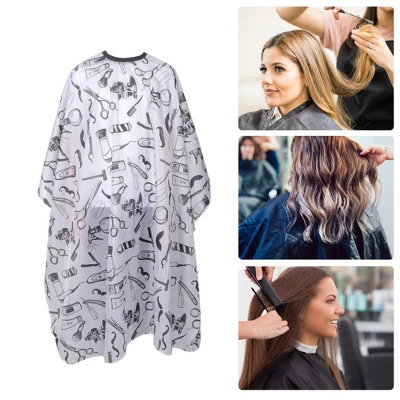 Unique Bargains All Print Hair Cut Barber Cape Black White 1 Pc 4 Unique Bargains All Print Hair Cut Barber Cape Black White 1 Pc - Image 4