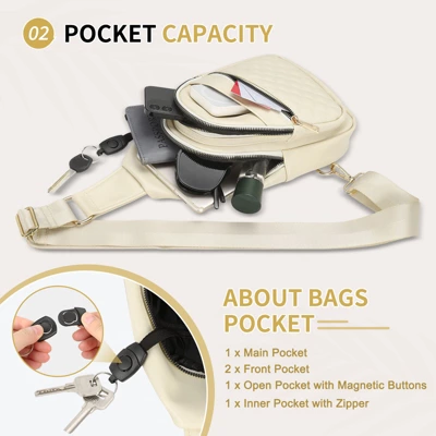 Unique Bargains PU Leather Hiking Cycling Convertible Anti-Theft Mini Sling Bag 3 Unique Bargains PU Leather Hiking Cycling Convertible Anti-Theft Mini Sling Bag - Image 3