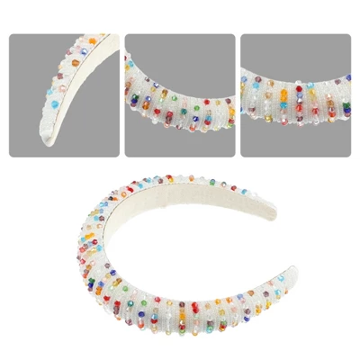 Unique Bargains Crystal Headband Rhinestone Hairband For Women Multicolored 1.2 Inch Wide 1Pcs 2 Unique Bargains Crystal Headband Rhinestone Hairband For Women Multicolored 1.2 Inch Wide 1Pcs - Image 2