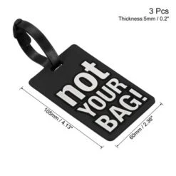 Unique Bargains PVC Durable Lightweight Backpack Travel ID Luggage Tag 3 Pcs