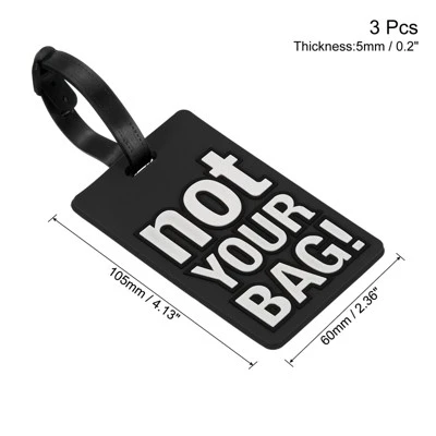 Unique Bargains PVC Durable Lightweight Backpack Travel ID Luggage Tag 3 Pcs 1 Unique Bargains PVC Durable Lightweight Backpack Travel ID Luggage Tag 3 Pcs