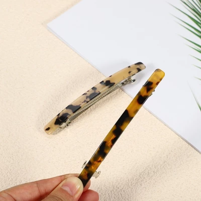 Unique Bargains Women's Tortoise Shell French Hair Barrettes Amber Brown 2 Pcs 4 Unique Bargains Women's Tortoise Shell French Hair Barrettes Amber Brown 2 Pcs - Image 4