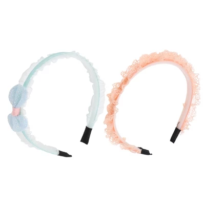 Unique Bargains Girl's Elegant Mesh Headbands 5.51"x4.72"x0.28" Lake Blue Orange 2 Pcs 3 Unique Bargains Girl's Elegant Mesh Headbands 5.51"x4.72"x0.28" Lake Blue Orange 2 Pcs - Image 3