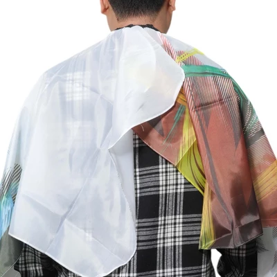 Unique Bargains Retro Hair Cutting Cape 61.02"x53.15" Blue White 1 Pc 5 Unique Bargains Retro Hair Cutting Cape 61.02"x53.15" Blue White 1 Pc - Image 5