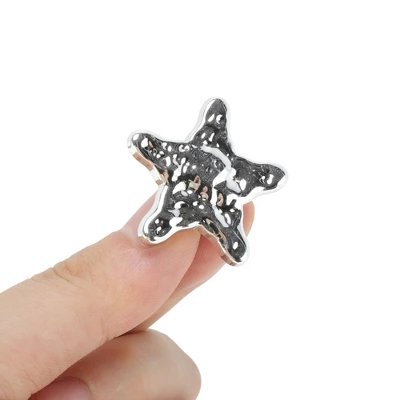 Unique Bargains Textured Star Shoelace Charms Silver Tone 1 Pair 2 Unique Bargains Textured Star Shoelace Charms Silver Tone 1 Pair - Image 2