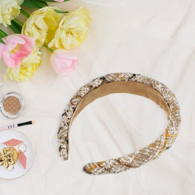 Unique Bargains Women's Tweed Padded Fashion Hairband Non Slip Knitted 1 Pc 4 Unique Bargains Women's Tweed Padded Fashion Hairband Non Slip Knitted 1 Pc - Image 4