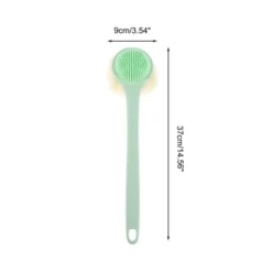 Unique Bargains Long Handle Bath Brush Body Scrubber For Bathroom 14.56"x3.54"x2.75" 1 Pc