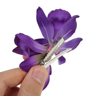 Unique Bargains Simulation Phalaenopsis Double Flowers Hair Clip 2 Pcs 3 Unique Bargains Simulation Phalaenopsis Double Flowers Hair Clip 2 Pcs - Image 3