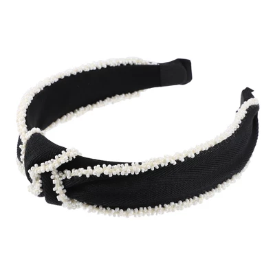 Unique Bargains Women's Bling Pearl Knotted Headband Accessories Hairband 1.18 Inch Wide 1 Pc 7 Unique Bargains Women's Bling Pearl Knotted Headband Accessories Hairband 1.18 Inch Wide 1 Pc - Image 7