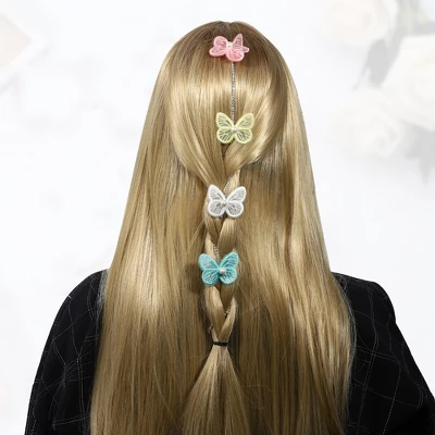 Unique Bargains Women's Rhinestone Long Tassel Hair Clip Chains Multicolored 2 Pcs 2 Unique Bargains Women's Rhinestone Long Tassel Hair Clip Chains Multicolored 2 Pcs - Image 2