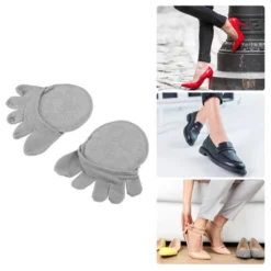 Unique Bargains Women's Cotton Breathable Split Toe Compression Socks Non-Slip 6 Pairs