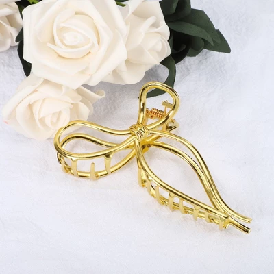 Unique Bargains Women's Metal Bowknot Hair Clips 1 Pc 2 Unique Bargains Women's Metal Bowknot Hair Clips 1 Pc - Image 2