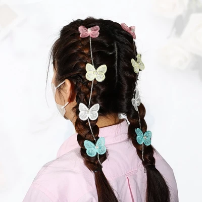 Unique Bargains Women's Rhinestone Long Tassel Hair Clip Chains Multicolored 2 Pcs 3 Unique Bargains Women's Rhinestone Long Tassel Hair Clip Chains Multicolored 2 Pcs - Image 3