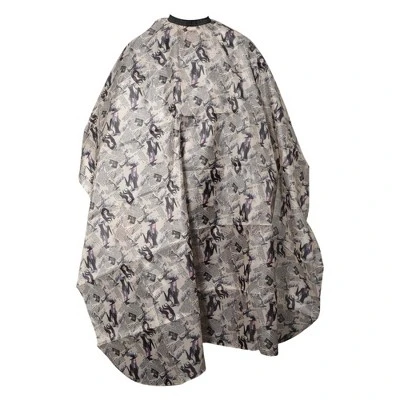 Unique Bargains Fashion Hair Cutting Cape 65.75"x57.09" Beige Black 1 Pc 6 Unique Bargains Fashion Hair Cutting Cape 65.75"x57.09" Beige Black 1 Pc - Image 6