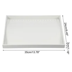 Unique Bargains PU Leather Stackable Jewelry Tray, Necklace Tray Drawer Organize Tray For Necklace Showcase, White -UNIQUE BARGAIN Shop GUEST 7d91347e cd66 40d7 9c4d 0f304d336656