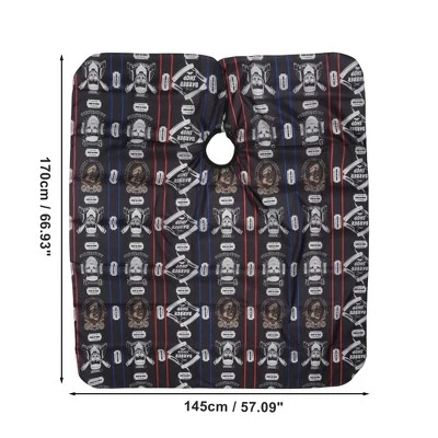 Unique Bargains Fashion Hair Cutting Cape 66.93"x57.09" Black White 1 Pc 3 Unique Bargains Fashion Hair Cutting Cape 66.93"x57.09" Black White 1 Pc - Image 3